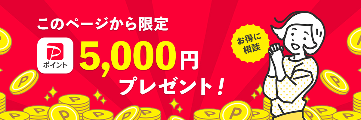 このページから限定PayPayポイント5,000円分プレゼント!